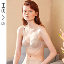 HSIA daydream ultra-thin large size underwear female sexy lace summer incognito full cup thin section large chest show small bra