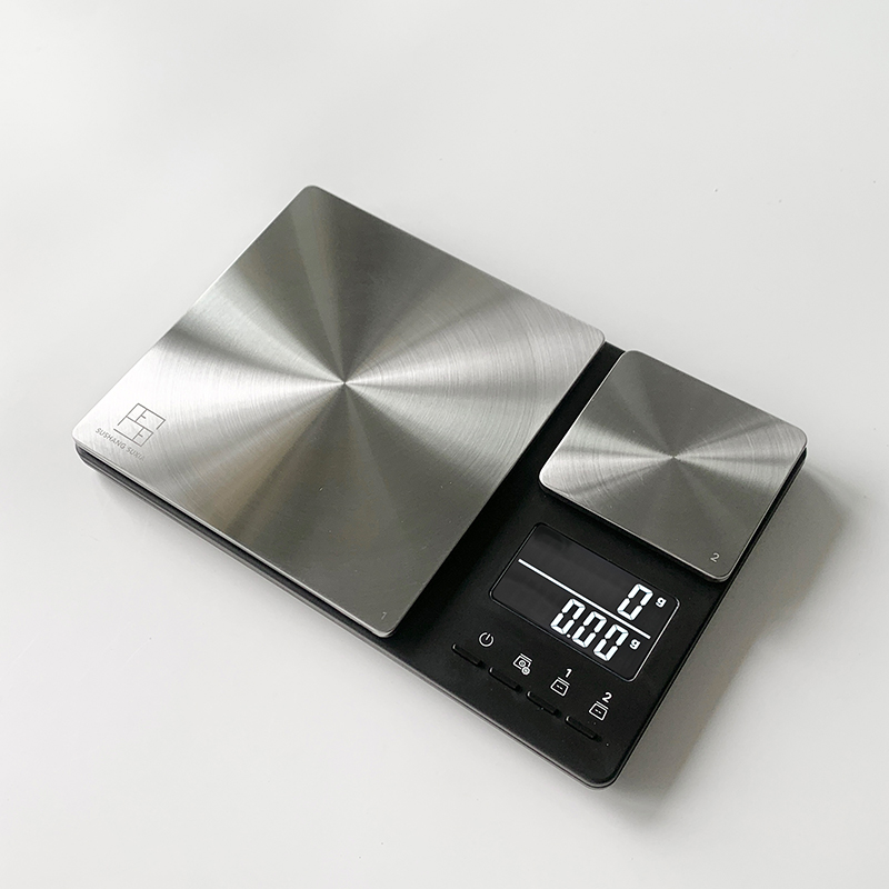 日本製ダブルテーブル電子スケール 0.01グラム 高精度 小型ジュエリースケール キッチン コーヒー焙煎 1グラムスケール