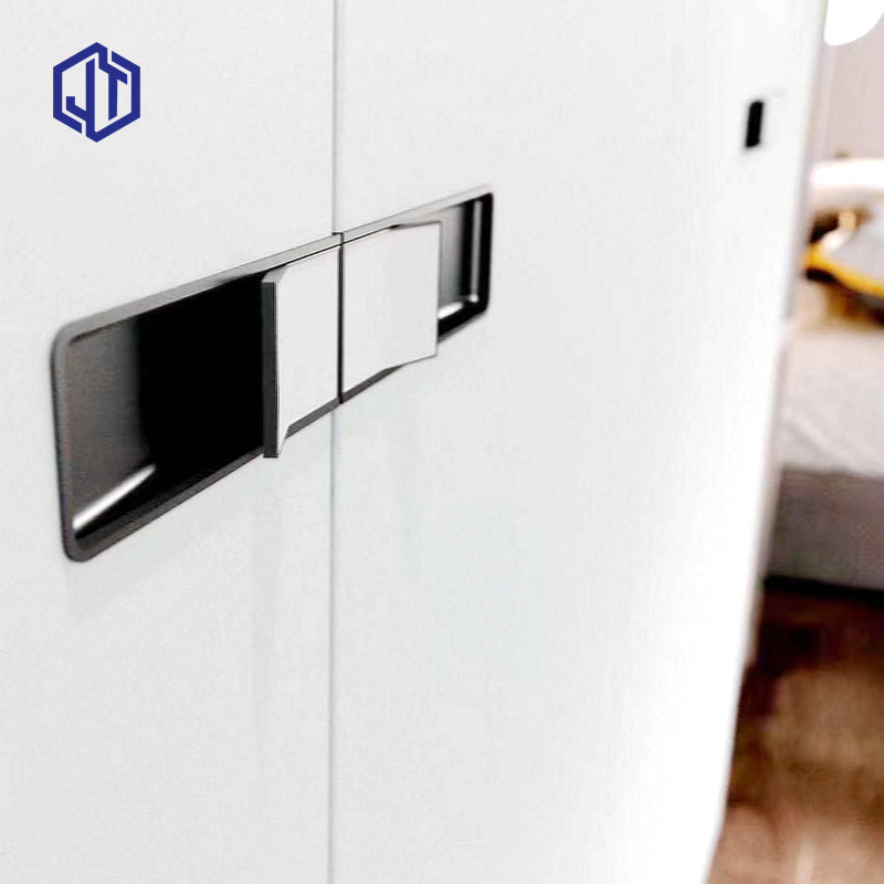 New boat dark buckle handcupboard door slot embedded drawer door zinc alloy white gray handle