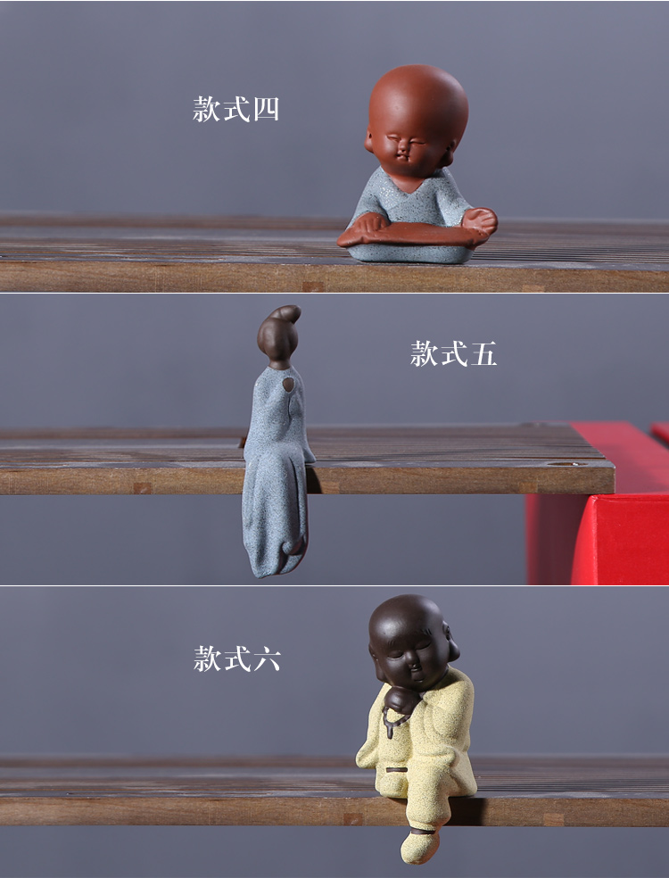 Sáng tạo màu tím cát nhỏ tu sĩ trà trang trí thú cưng cửa hàng có thể nâng cao dễ thương Zen nhà hoa thú cưng trà trang trí nhỏ - Trang trí nội thất trang tri phong khach dep