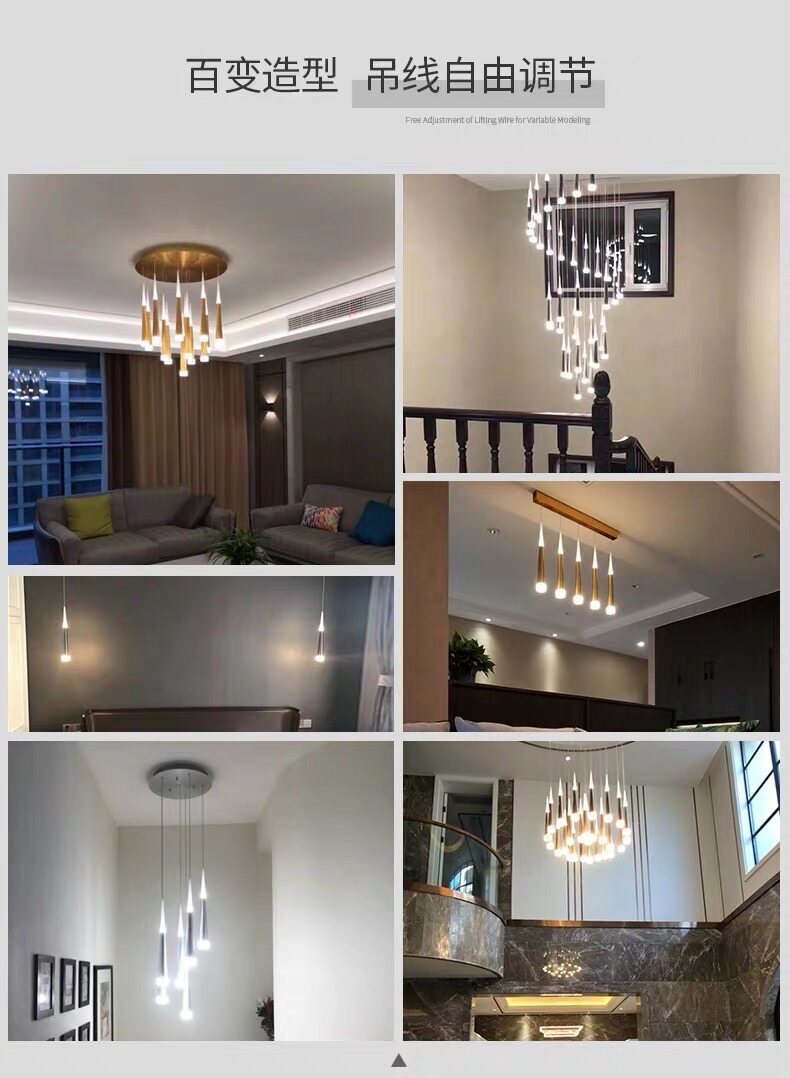 Ресторан люстра 新特丽北欧餐厅吊灯简约现代客厅轻奢灯饰装饰灯具单头吧台灯