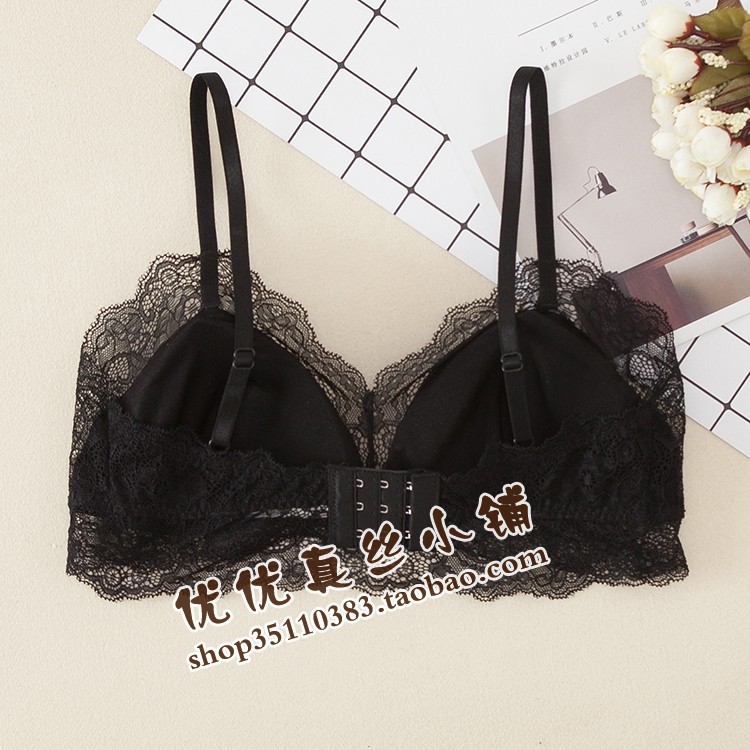 18 năm mới tam giác lụa cốc bộ bikini siêu mỏng không có vòng thép áo ngực đồ lót lụa sexy áo ngực