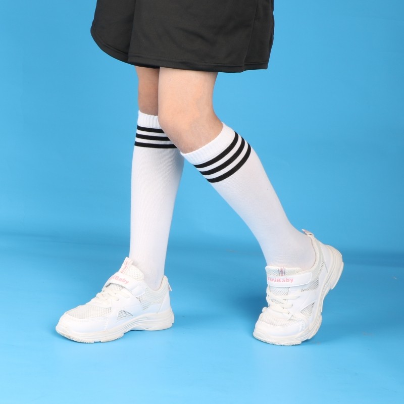 Student Midtubes School Uniforms Socks Spring Summer Thin half Socks Girl White Football Socks Male Girl Football Long Socks