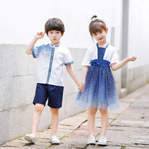 61 acting out of the suit Childrens Han clothes Ancient clothes Chinese Wind Tang Costume Elementary School Students National School Uniform for Poetry Choral Suit