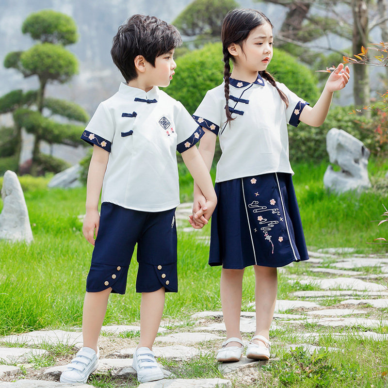 Children's Tang Fashion 61 State of Chinese Wind Performance Han clothes male and female children 54 Republic of China Wind costumes girls choral clothes