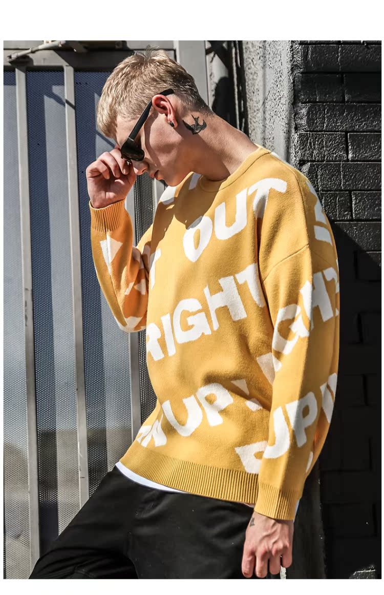 Áo len nam ALLIN 2018 Thu và Đông Hàn Quốc Tide thương hiệu dành cho nam giới quần áo unisex