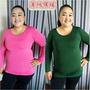 Áo nhung mỏng ấm áp của mẹ bầu Quần lót mùa thu 200 kg người béo phần mỏng cộng với áo thun nhung dài tay