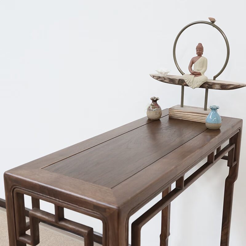 Mới Trung Quốc cũ Elm gỗ trường hợp hiên bàn cổ đơn giản hiện đại bảng rắn dải gỗ đen nội thất óc chó Jing - Bàn / Bàn bàn chân sắt mặt gỗ