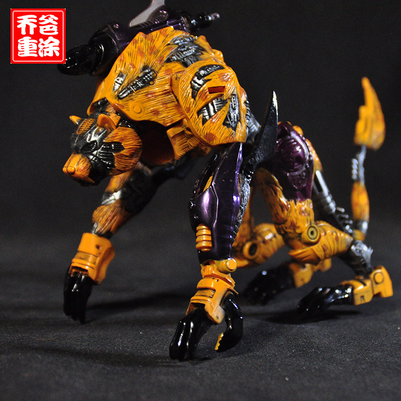 Papa Joe Repaint Super Warrior Beastman BW BM Metal Variant Ultimate Yellow Leopard Repaint Transformation