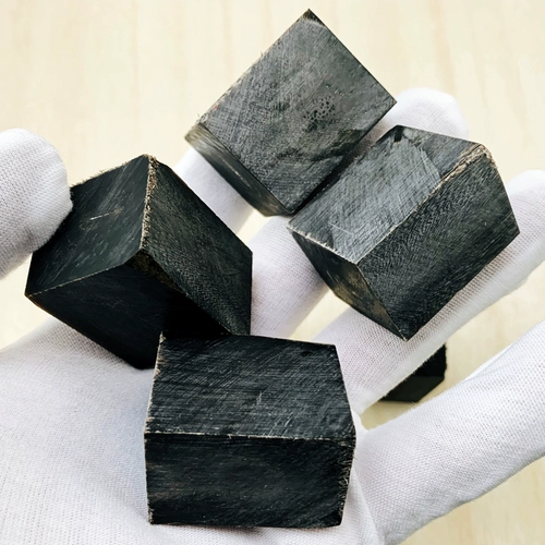 Натуральный черный бык -рог сырье ручка ножа рог Jerko Solid Seament Материалы японская стиль иво