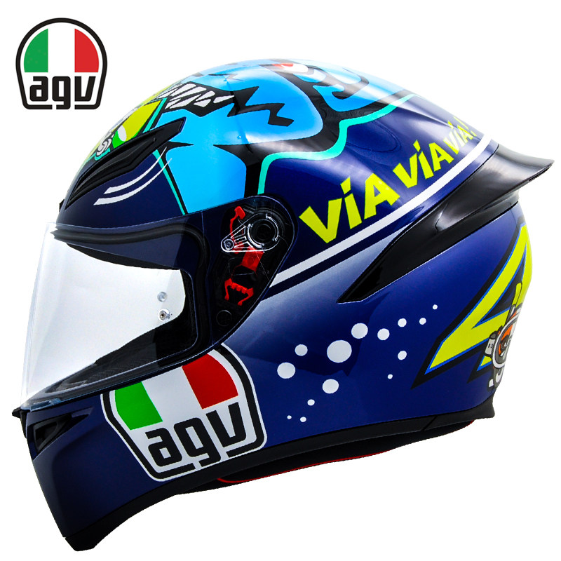 Golden egg AGVK1 helmet motorcycle domestic helmet Motorcycle full helmet Lightweight running helmet Four seasons turtle black eight sports car