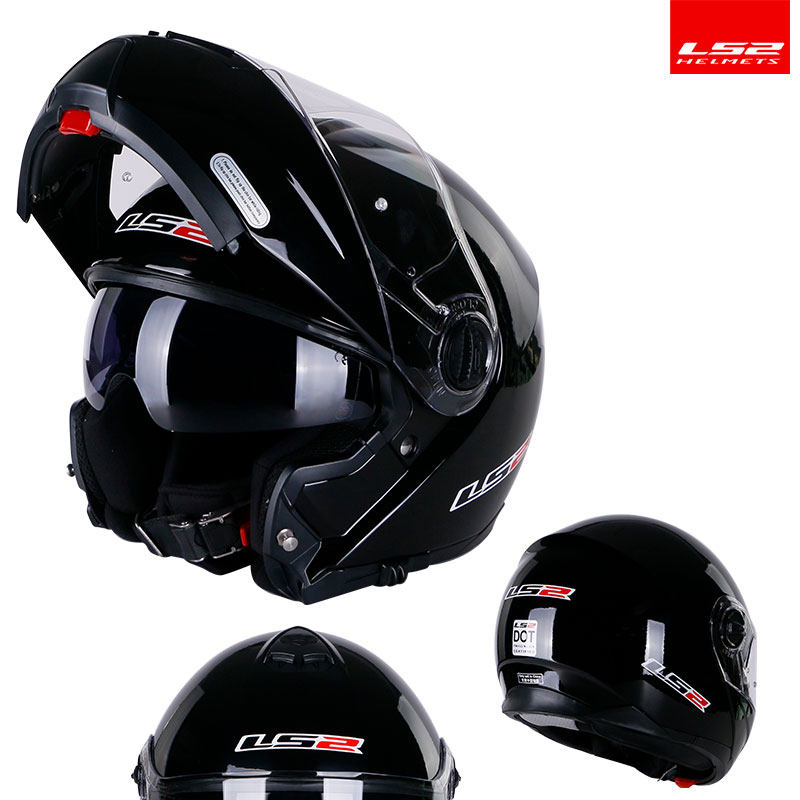 ls2 helmet large size double lens exposed helmet Motorcycle section anti-fog full complex Bluetooth full helmet four seasons ff325