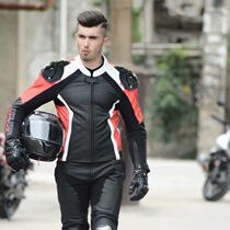 SBK motorcycle riding suit cowhide equipment GT-S anti-wrestling racing jacket titanium leather sports car