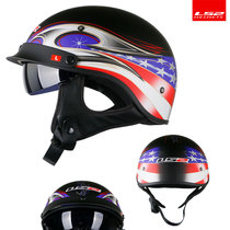 LS2 motorcycle half helmet retro Harley helmet light scoop helmet electric car semi-covered summer safety hat for men and women 526