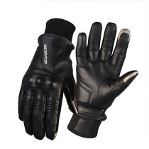 SCOYCO racing feather motorcycle sheepskin waterproof gloves riding locomotive retro winter warm anti-fall windproof leather