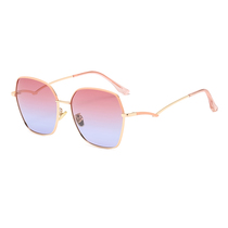 Boomer Sunglasses New Tide Woman Retro Sunglasses Polarized Sunglasses Polarized Fashion Metal Tea Gradient Color Square Sunglasses