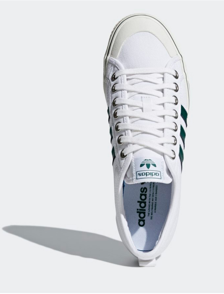 ADIDAS clover giày nam NIZZA màu trắng xanh cổ điển đôi giày vải đôi giày thông thường CQ 2328 CQ 2327 giày the thao nữ cao cấp