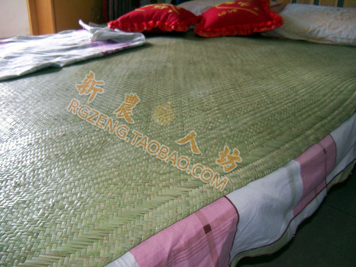 Thủ công đầu Qingshui tre mat tre mat màu xanh lá cây ghế mat nước tre mat 1.2 m 1.35 m 1.5 m