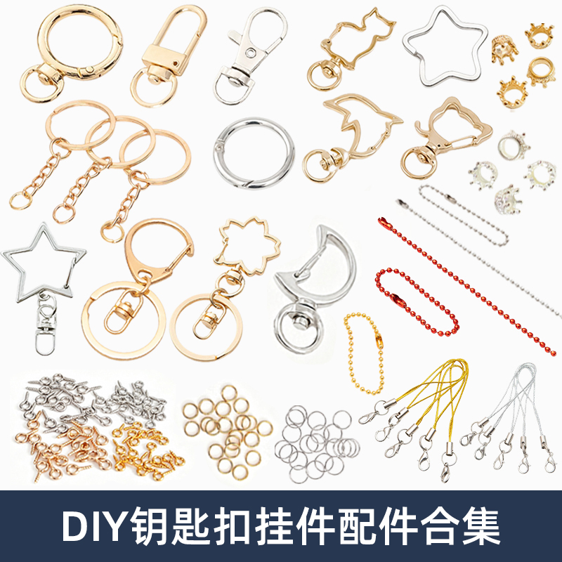 Handmade DIY LAOSHU Epoxy Acrylic Keychain Small Pendant Accessories Material Ring Buckle Spring Key Ring