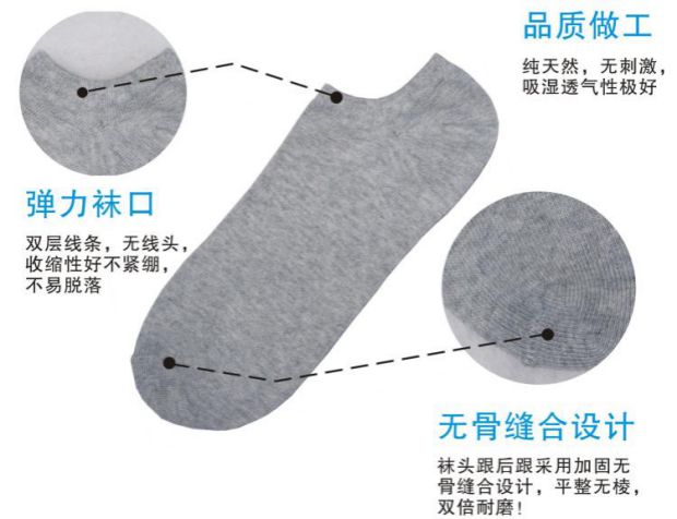 Vớ cotton nam vớ mùa hè thấp để giúp vớ thể thao Vớ nam mỏng phần miệng nông - Bít tất nữ vớ y khoa giãn tĩnh mạch