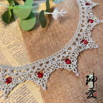 《寂·白》系列原创 梭编 镂空蕾丝项链 耳环材料包手工diy含教程