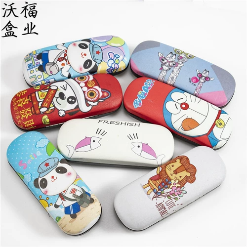 Модные мультяшные очки из ПВХ, креативная струйная жестяная коробка, делается под заказ, с печатью вашего логотипа