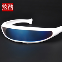 Hot selling personality sunglasses men and women hipsters X-Men super cool glasses outdoor sports sunglasses white frame Blue