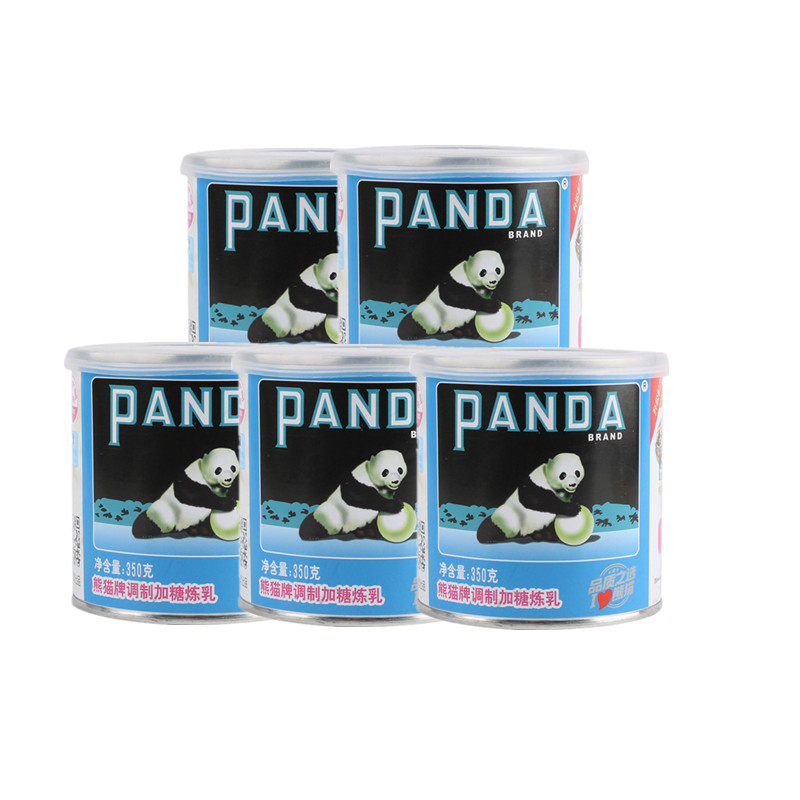 Panda condensed milk 350g*5 cans of commercial canned condensed milk tea special panda brand milk training milk bottled condensed milk dessert