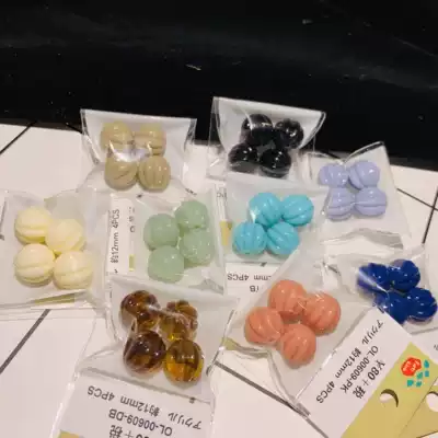 SF spot Japan Parts club Three-dimensional round arc carving cute wind beaded DIY jewelry accessories