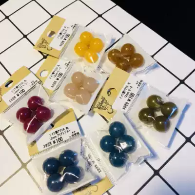 Shunfeng spot Japan Guihe Manufacturing Co. color solid acrylic through hole ball bead bead diy accessories