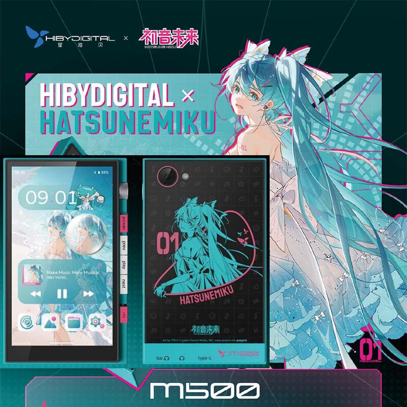 Hiby/Xinghai Bei M500 Hatsune Miku Limited Edition Lossless Music Player Mp3 Yume Headphones