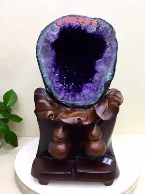 Uruguay natural Amethyst cave Amethyst cave Cornucopia money bag Rough stone lucky degaussing Feng Shui decoration