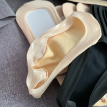 Real Japanese 5-color womens solid color ice silk invisible boat socks non-slip silicone soles pure cotton shallow mouth womens spring and summer socks