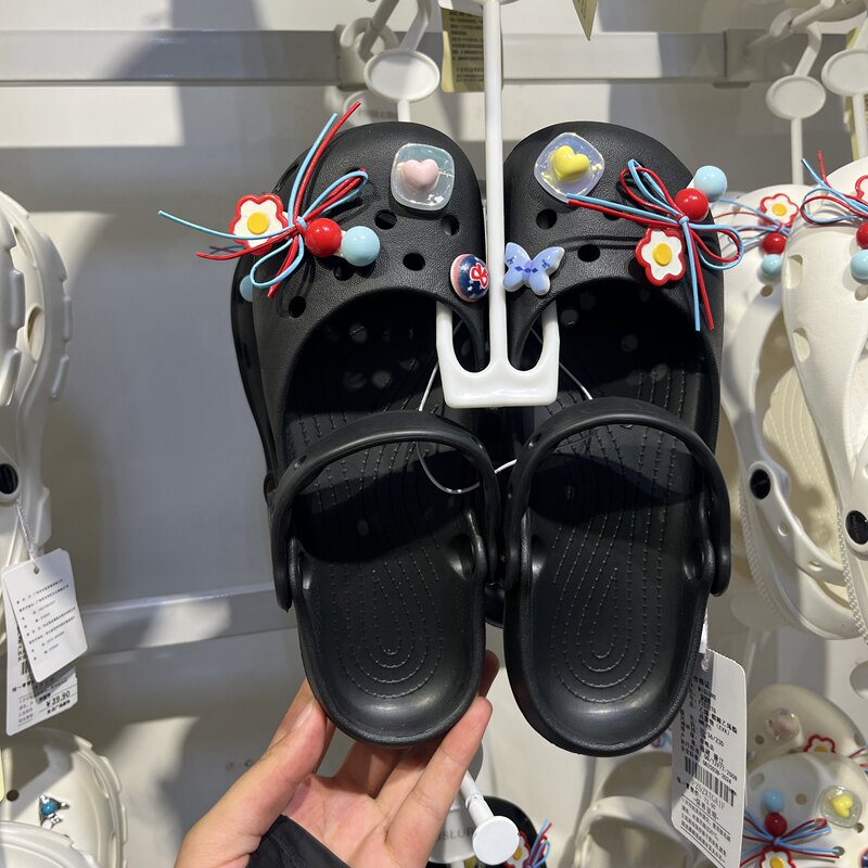 【Xuchang Pang Donglai Genuine Product with Receipt】Croc-Style Shoes for Girls, New Summer Outdoor Wear, Cute Ballet-Style, Misi Luo