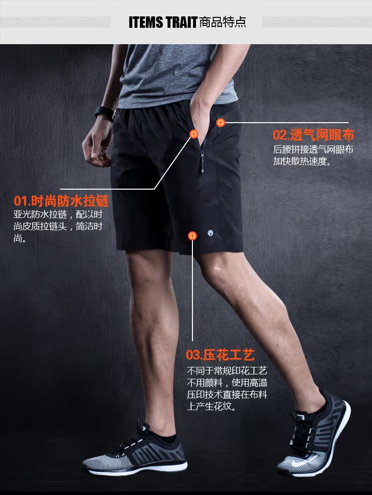 2019 mới mùa thu ngụy trang nam thể thao chạm nhẹ quần short thể dục chạy nhanh khô quần năm thoáng 5181 - Quần thể thao quần dài thể thao