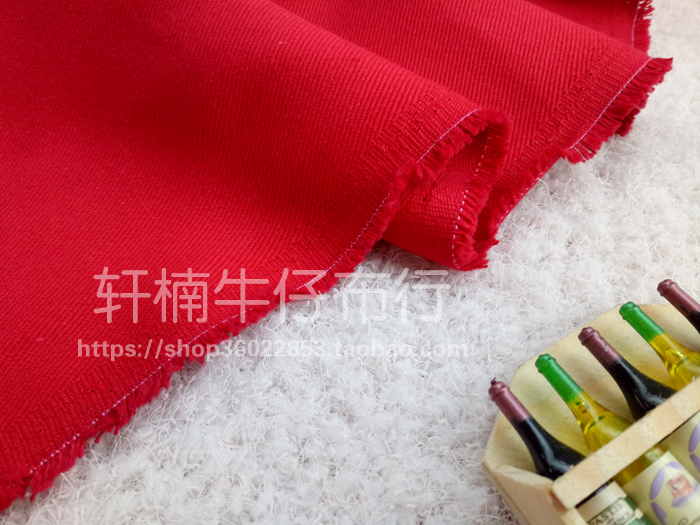 Vải denim dày màu xanh vải DIY làm bằng tay vải rắn màu vải quần áo mùa thu và mùa đông vải nửa mét vải lanh cotton