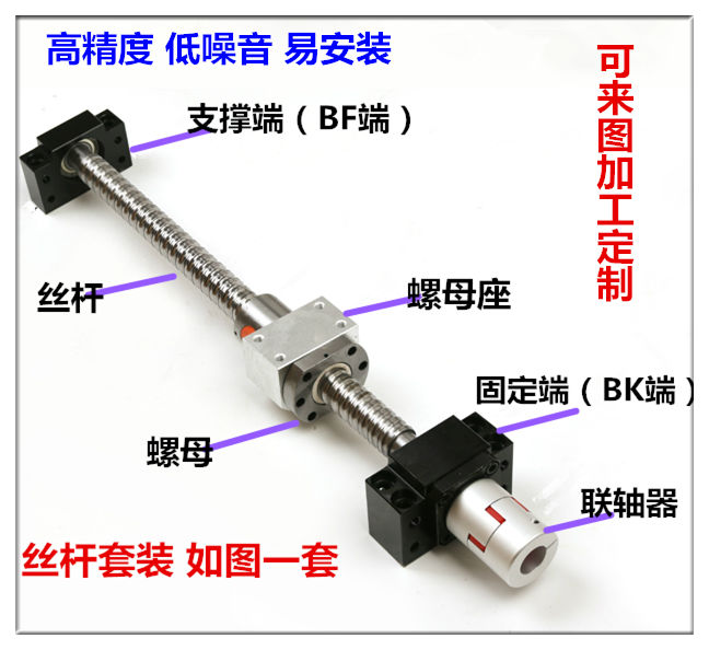 Precision ball screw SFU1204 1605 2005 3210 4010 5010 Nut slide complete set