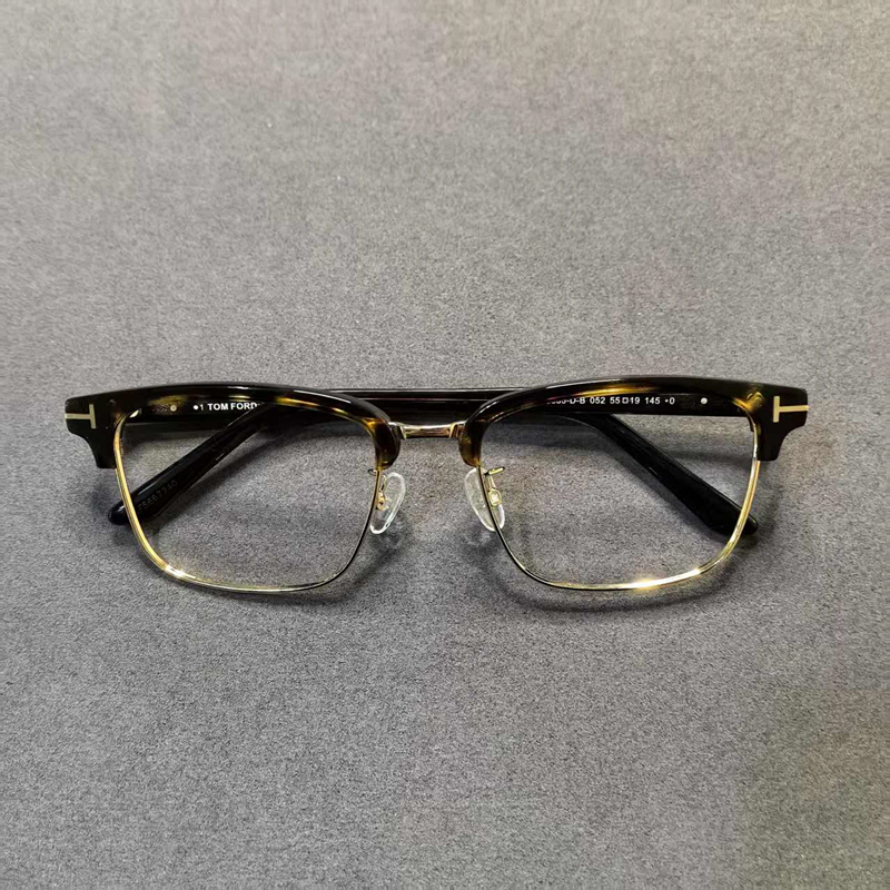 Japanese-Style High-End Acetate Eyebrow Frame Glasses, Elegant Eyeglass Frames for Large Faces, Tortoiseshell Color, Can Be Fitted with Prescription Lenses and Photochromic Lenses