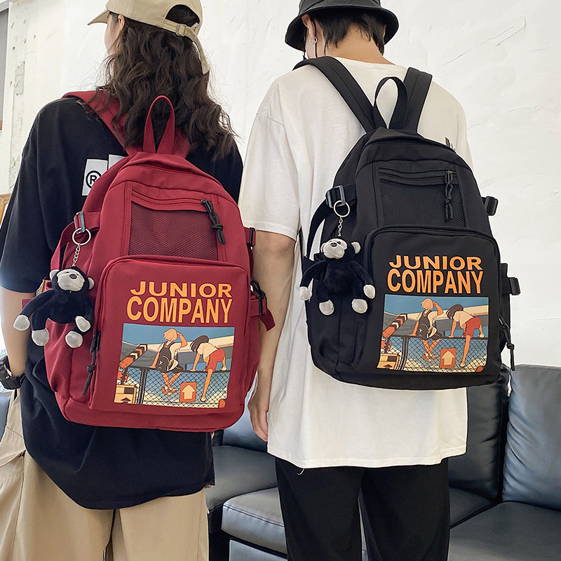 Hong Kong I TGREG large-capacity schoolbag men's fashion casual backpack women's junior high school high school students backpack tide