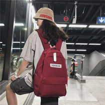 Hong Kong I Tgreg solid color schoolbag female ins high school student backpack junior high school student campus simple backpack all-match