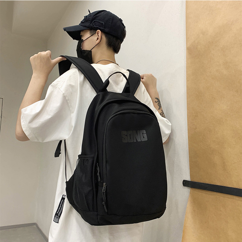 Hong Kong I TGREG backpack men's fashion trendy large-capacity backpack women's casual simple high school college students schoolbag