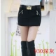 Quần len mới 2018 thu đông của phụ nữ Phiên bản Hàn Quốc của quần short len ​​tự phối quần mùa đông túi đeo hông quần