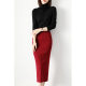 Knitted skirt women mid-length spring, autumn and winter high waist bag hip skirt split bag skirt one-step skirt straight wool long skirt