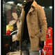 New men's men's thick warm cashmere coat single-breasted mid-length single-breasted slim coat L214-2