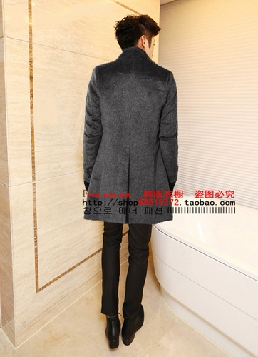 Демисезонное шерстяное пальто для отдыха, удерживающий тепло плащ, в корейском стиле, облегающий крой, средней длины