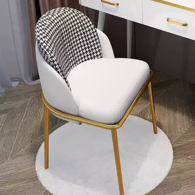 Makeup light luxury chair beauty chair Household stool Dressing simple ins Nail backrest dining chair net modern Nordic net red