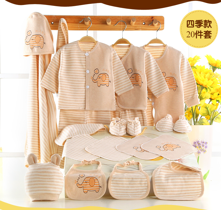 Bộ quần áo trẻ sơ sinh màu sắc cotton tặng mùa xuân 0-3 tháng cotton mùa hè 6 đồ sơ sinh cho bé bán hộp quà sơ sinh đẹp