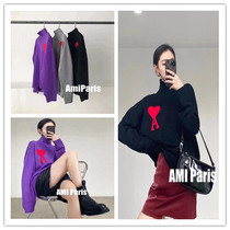Tide brand AMI 2020 autumn and winter big love loose turtleneck wool cashmere sweater