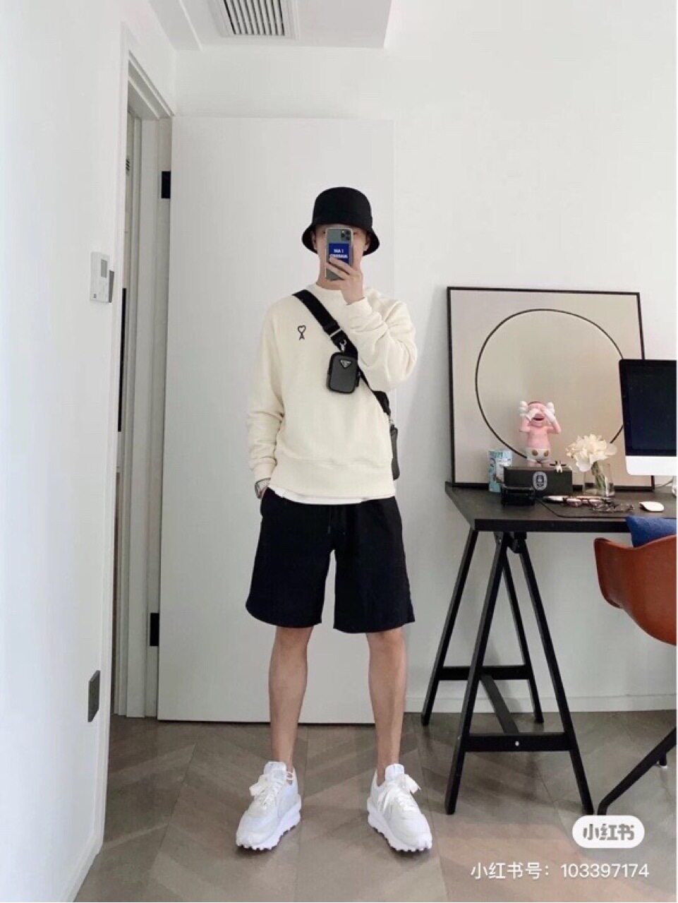 Chao brand AMI 20 autumn/winter French cutout love letter embroidered terry round neck pullover men's and women's sweatshirt