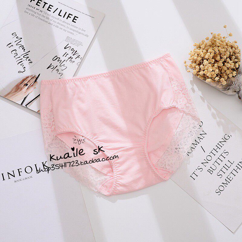 Japanese women's briefs high waist thin cotton underwear women's cotton seamless bag hip large size comfortable and breathable